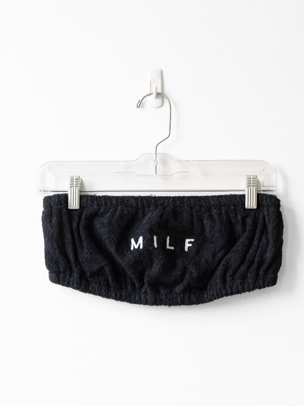MILF Black Terry Tube Top by Fashion Brand Company